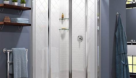 DreamLine Charisma Brushed Nickel 2-Piece Alcove Shower Kit (Common: 36