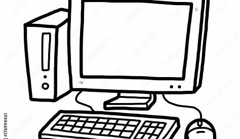 Computer black and white computer training clipart free download clip