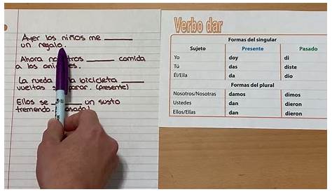EJERCICIOS para practicar los verbos regulares en español