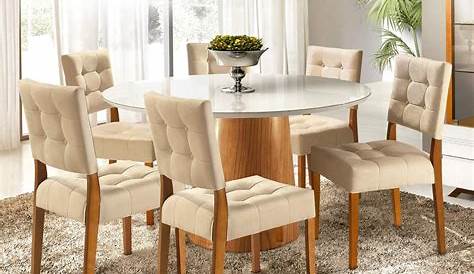 Conjunto de Mesa com 4 Cadeiras Rosie Madesa Rustic/ Floral Bege Marrom
