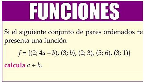 FUNCIONES | función como conjunto de pares ordenados | conjunto por