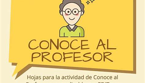 Plantillas de Conoce a tu Profesor para imprimir