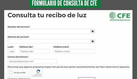 Consultar Recibo de Luz sin Registrarse CFE - Guía 2023