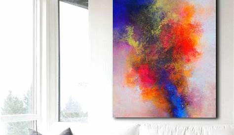 Modern Abstract Canvas Wall Art, Colorful Abstract Spiral 3 Piece Canv