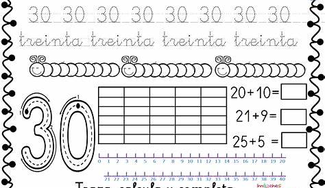 Colección de fichas para trabajar los números del 1 al 30 (4