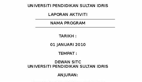 Contoh Laporan Aktiviti Kokurikulum Doc - Molly Davidson