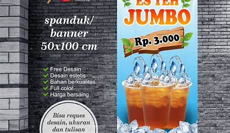 Contoh Banner Minuman Kekinian - Eren Gambar