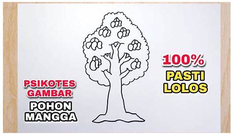 Dijamin lolos!! Menggambar pohon mangga psikotes yang mudah | how to