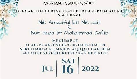 Contoh Kad Jemputan Majlis Aqiqah Dan Kesyukuran Stephanytaroparks - Riset