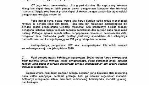 Contoh Karangan Cemerlang Bahasa Melayu SPM 3 | PDF