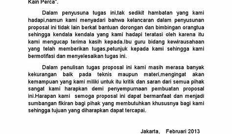 Contoh Kata Pengantar Proposal Kewirausahaan Makanan - Silabus Paud