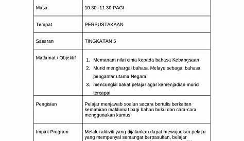 Contoh Laporan Aktiviti Sekolah Rendah : Borang pengurusan kokurikulum