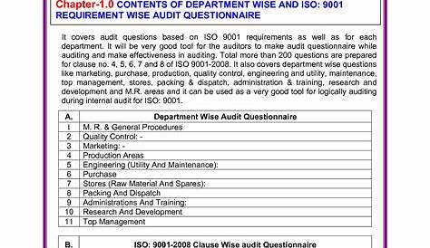 Iso 9001 Internal Audit Report Template (1) | PROFESSIONAL TEMPLATES