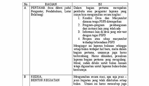 Contoh format laporan bulanan - traxlasopa