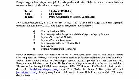 NOTIS MESYUARAT AGUNG TAHUNAN PPKKM KE-25 – pikm.my