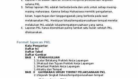 Contoh Kegiatan PKL | PDF