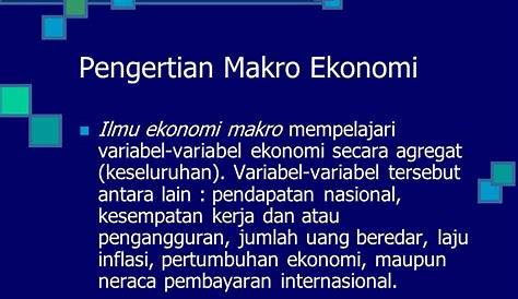 Contoh Ekonomi Makro | Ilmu Ekonomi