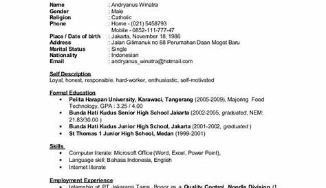 CONTOH RESUME BAHASA INDONESIA DAN INGGRIS: contoh resume yang terbaik