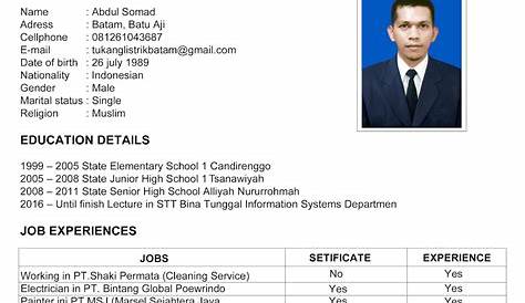 Contoh Resume Kerja Swasta - MyRujukan | Job resume samples, Resume