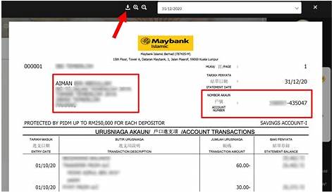 Salinan Akaun Bank Maybank / Cara Print Mini Statement Di Mesin Atm