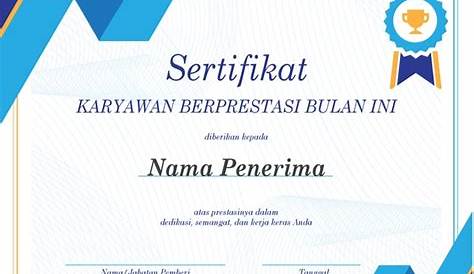Contoh sertifikat karyawan terbaik – SerbaBisnis