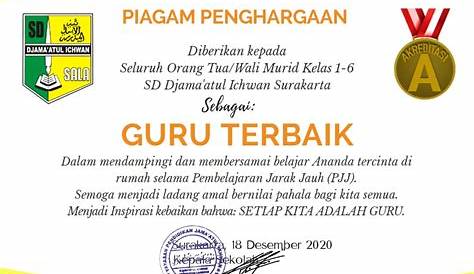 Contoh Sertifikat Penghargaan Untuk Guru Penggerak Logo - IMAGESEE