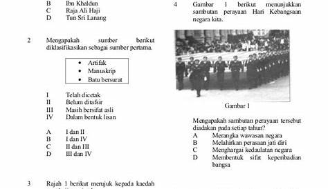 Soalan Sejarah Tingkatan 2