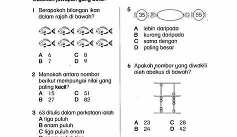 Contoh kertas soalan matematik tahun 1 - hopesany