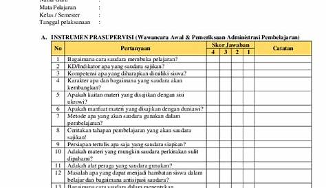 3 Dokumen Contoh Supervisi Guru TK [Download docx] - AneIqbal