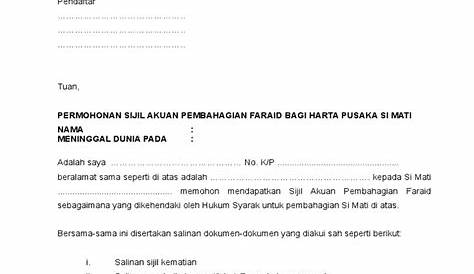 Contoh Surat Akuan Sumpah Waris - letter.7saudara.com