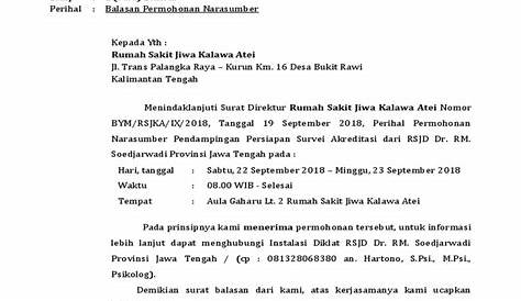 Contoh Surat Balasan Resmi - Homecare24