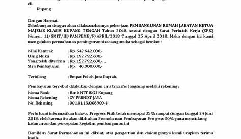 Contoh Surat Mohon Kelulusan Bayaran Elaun