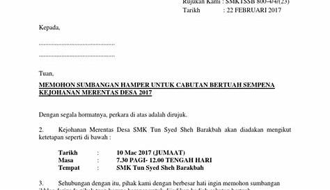 Contoh Surat Mohon Sumbangan Hamper Terbaru - Letter Website