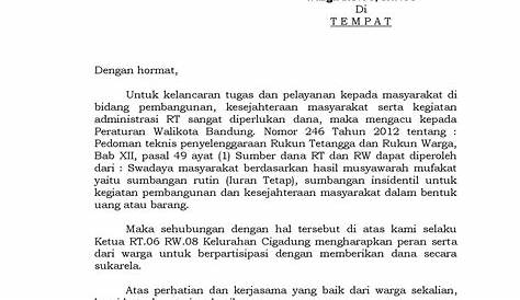 Detail Contoh Surat Pemberitahuan Iuran Bulanan Rt Koleksi Nomer 2