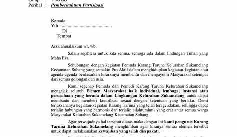 Contoh Surat Pemberitahuan Iuran Bulanan Rt - Kumpulan Surat Penting