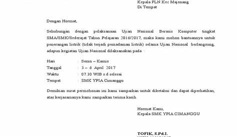 Contoh Surat Pemberitahuan Sederhana - Homecare24