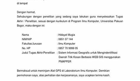Contoh Surat Permohonan Peminjaman Barang - Homecare24