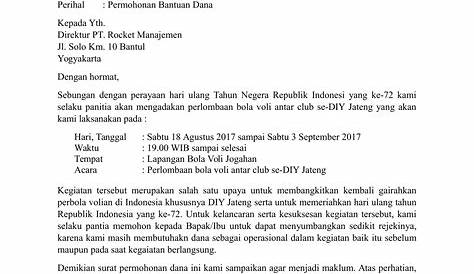 25+ Contoh Surat Permohonan Dana dan Bantuan - Contoh Surat