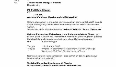 Peminjaman Contoh Surat Permohonan Izin Penggunaan Tempat