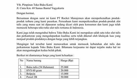 16+ Contoh Surat Penawaran Produk : Makanan, Minuman dan Lainnya