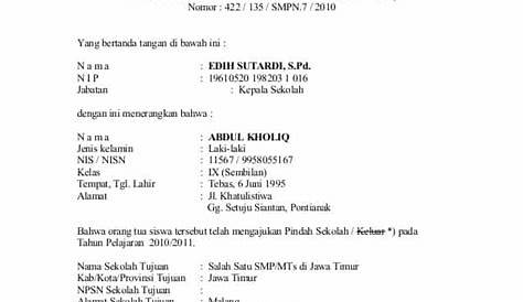 Contoh Surat Rekomendasi Menerima Pindah Tugas - Delinewstv