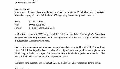 Contoh Surat Pengajuan Pinjaman