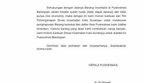 Contoh Surat Pengambilan Barang | PDF