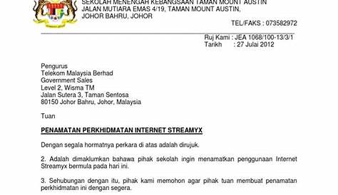 Surat Rasmi Permohonan Bekalan Elektrik Tnb - letter.7saudara.com