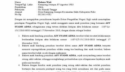 Surat Permohonan Ganti Nama Listrik Contoh Surat Permohonan Peserta