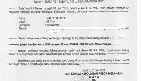 Cara Membuat Surat Kehilangan Kepolisian