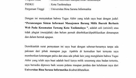 Contoh Surat Pernyataan Orisinalitas Skripsi : Surat Pernyataan Contoh