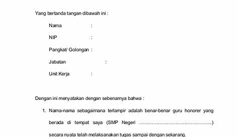 Contoh Surat Pernyataan Kepala Sekolah