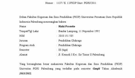 19 Contoh Surat Keterangan Kerja Untuk Persyaratan Kuliah Kumpulan - Riset