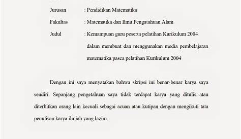 Contoh Surat Pernyataan Skripsi / Masa Studi Dan Penulisan Skripsi Di